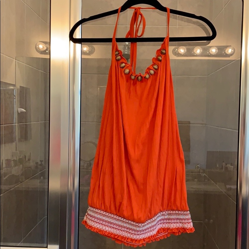Full Tilt fun summer orange halter top